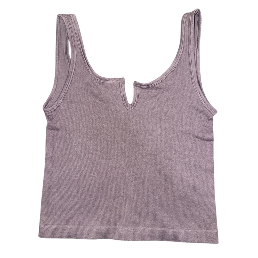 Purple Sleeveless Crop Top